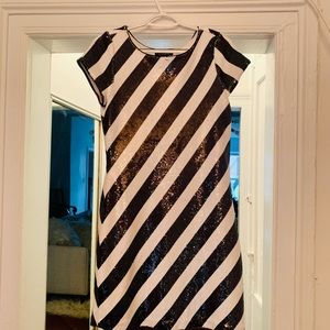 White House Black Market Sequin Stripe Dress
